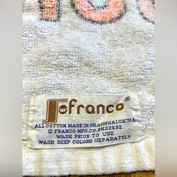 Vintage Franco Donald Duck Beach Towel Terry Cotton 48” X 26” Disney 1980s - Picture 6 of 9